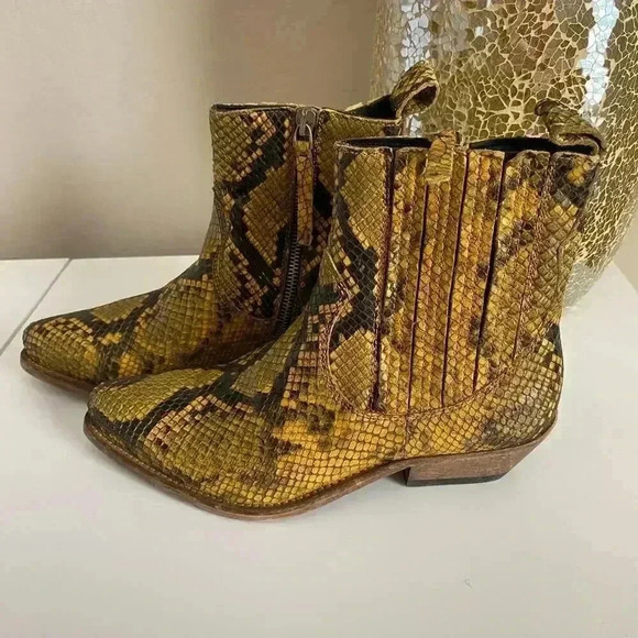 Golden Goose Santiago Snake Embossed Western Boot - Picture 3 of 16
